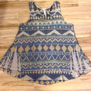 Tribal knit tank